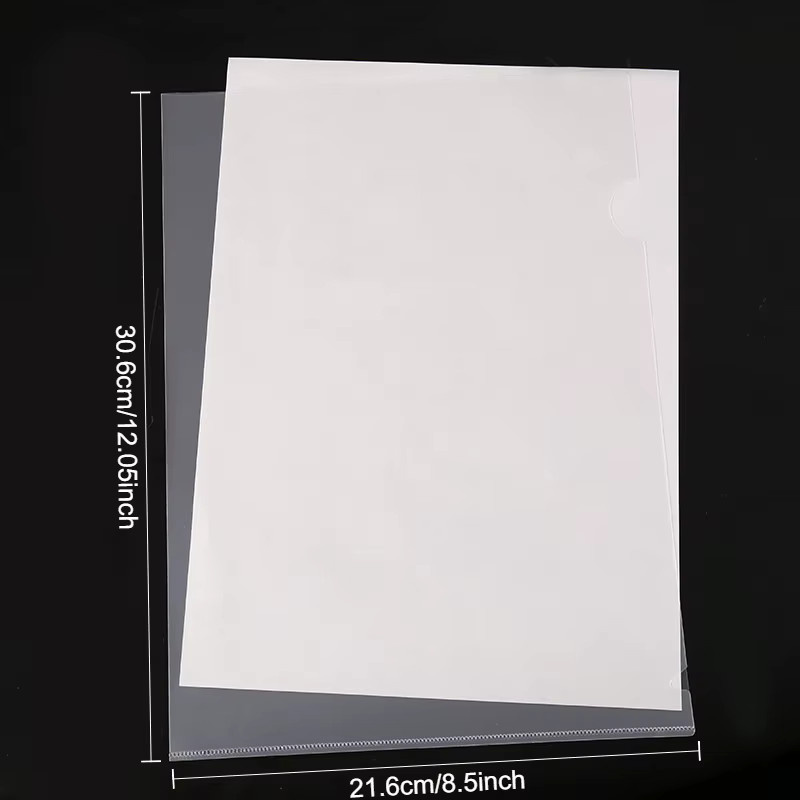100 Stück transparente L-förmige Aktenordner und A4 Dokumentenhalter aus Kunststoff als Clip-Organizer für dein Büro - Bild 2