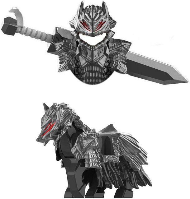 MylitDear War Wolf Mount Bausteine, Fantasy, Kunststoff, Grau - Bild 1