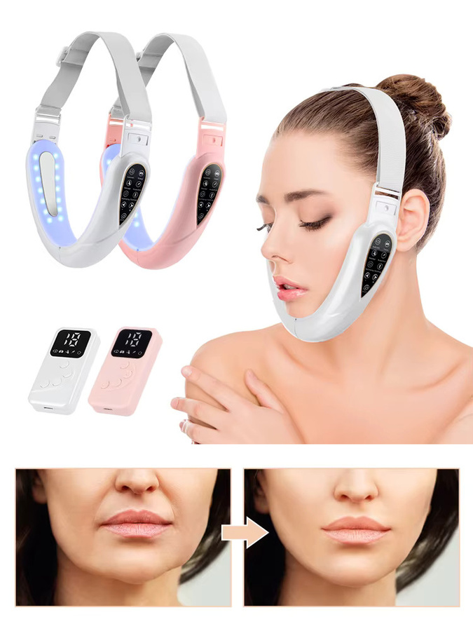 Hailicare EMS V-Shape Gesichtsstraffungsgerät, LED-Photonen-Therapie, Unisex - Bild 3