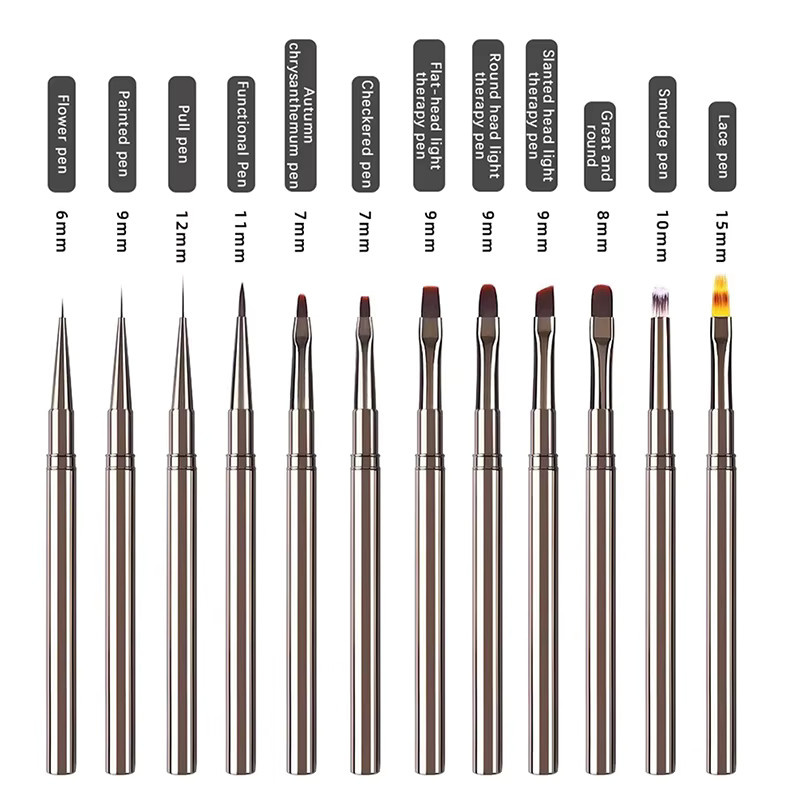 South Moon UV-Gel Malstift Liner, Metallgriff, Maniküre Werkzeug - Bild 2