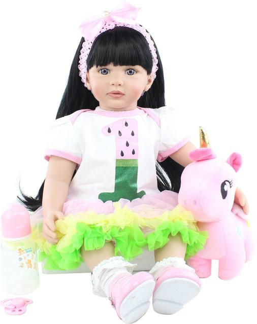 BZDOLL Reborn Silikon Kleinkind Puppe, Blau, ab 0 Jahren - Bild 1