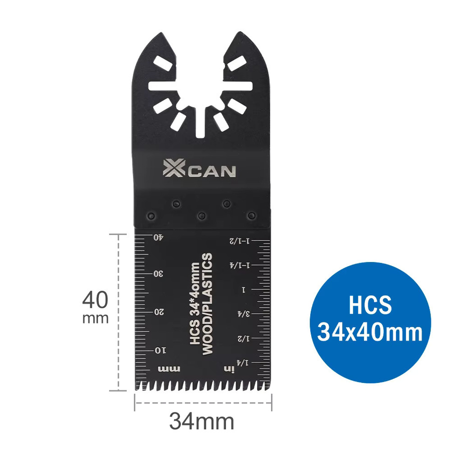 XCAN Oszillierende Sägeblätter zum Schnellwechseln für Multitools zum Schneiden von Holz und Metall, Durchmesser: 34 mm - Bild 2