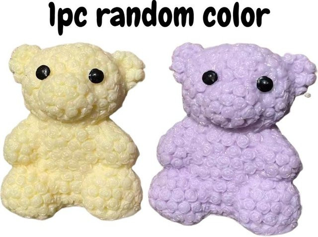 Kawaii Squishy Rosenbär, Quetschspielzeug, Weich, Langsam Aufgehend, Fidget Stressabbau Ball - Bild 1