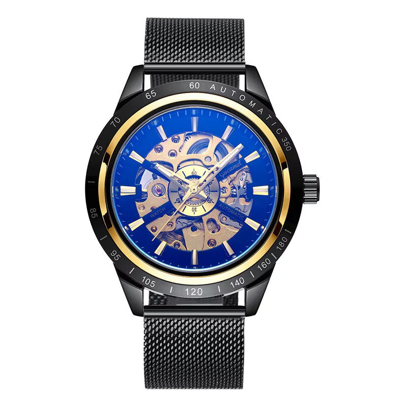GUCAMEL Armbanduhr Automatik, Milanaise, Bicolor, Herren - Bild 2