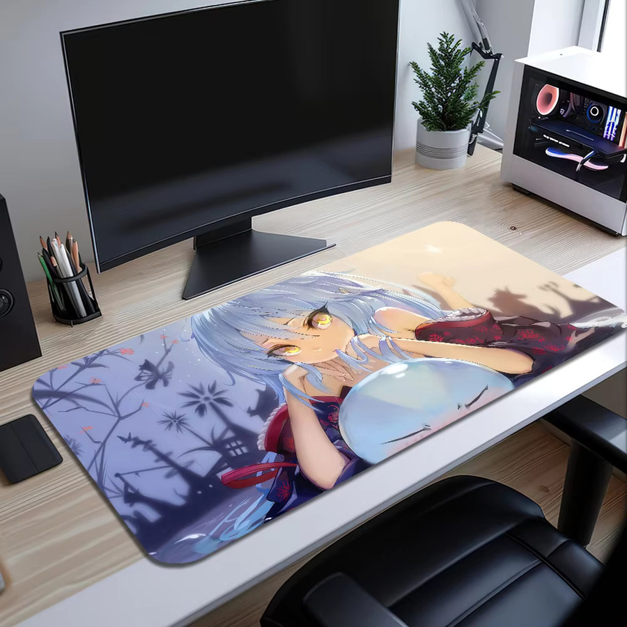 R-Rimuru Anime That Time I Got Reincarnated as a Slime Mauspad in Multicolour, große rutschfeste Schreibtischunterlage für PC und Büro - Bild 5