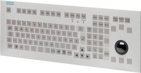 Siemens Tastatur mit integriertem Trackball, QWERTZ Layout, Deutsch, Weiß - Bild 1