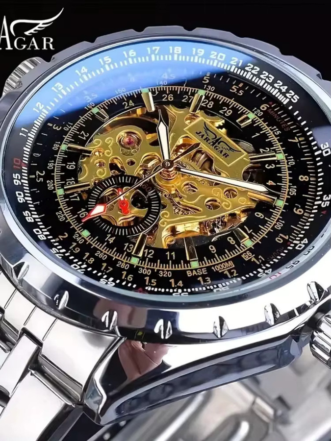 FORSINING Armbanduhr, Automatik, Edelstahl, Silber, Herren - Bild 6