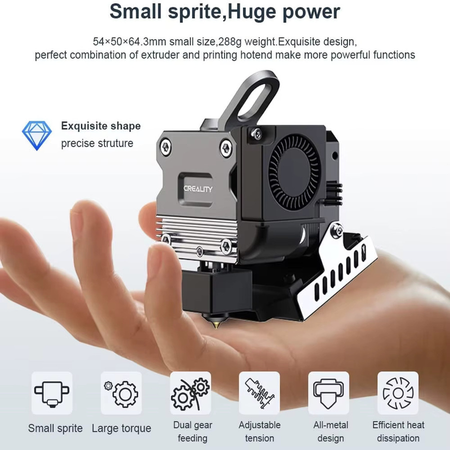 Creality Sprite Extruder Pro Kit 300 °C Hochtemperatur-Direktantrieb mit 3:5:1 Übersetzungsverhältnis für die Ender-3-Serie - Bild 3