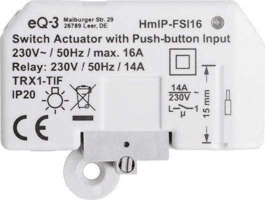 Homematic IP Funk Schaltaktor HmIP-FSI16 mit Tastereingang (16A) - Bild 1