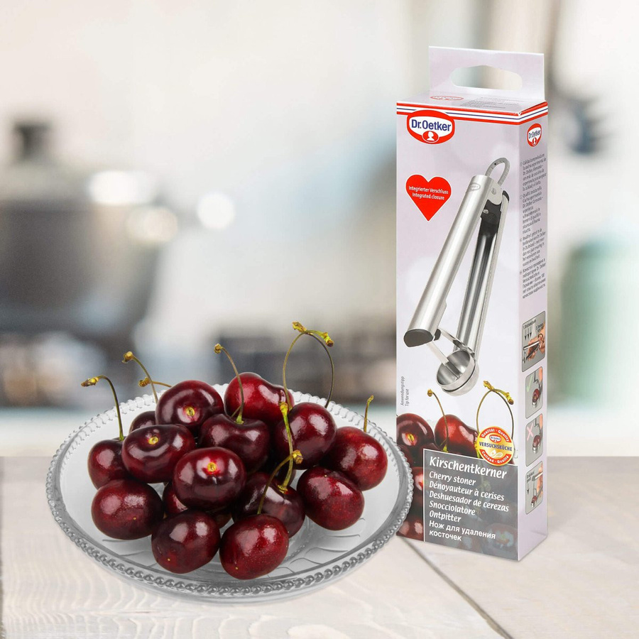 Dr. Oetker Kirschentkerner aus Edelstahl in Silber, spülmaschinenfest - Bild 2