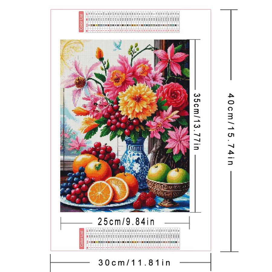 AZQSD Diamantmalerei Chrysanthemenblume als Mosaik-Set mit Blumenrose in Multicolour zur Wanddekoration - Bild 2