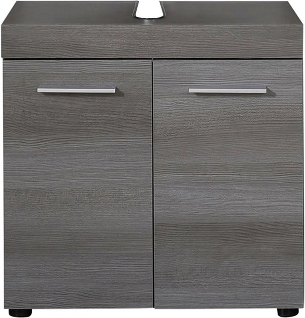 Trendteam Waschbeckenunterschrank RunnerMoon Rauchsilber B/H/T: 58 x 57 x 31 cm - Bild 1