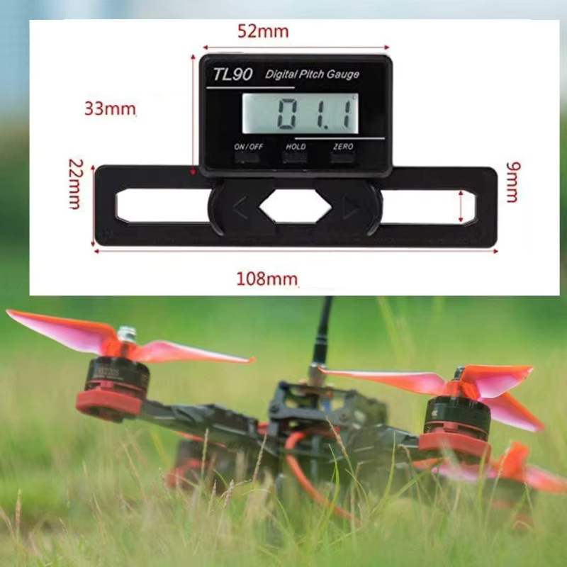 MKronRC TL90 Digital Pitch Gauge, LCD Hintergrundbeleuchtung, Gyro Sensor, Werkzeug - Bild 3