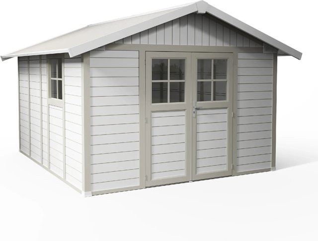 Grosfillex Gartenhaus Deco 11 m2 aus Kunststoff in Weiß - Bild 1