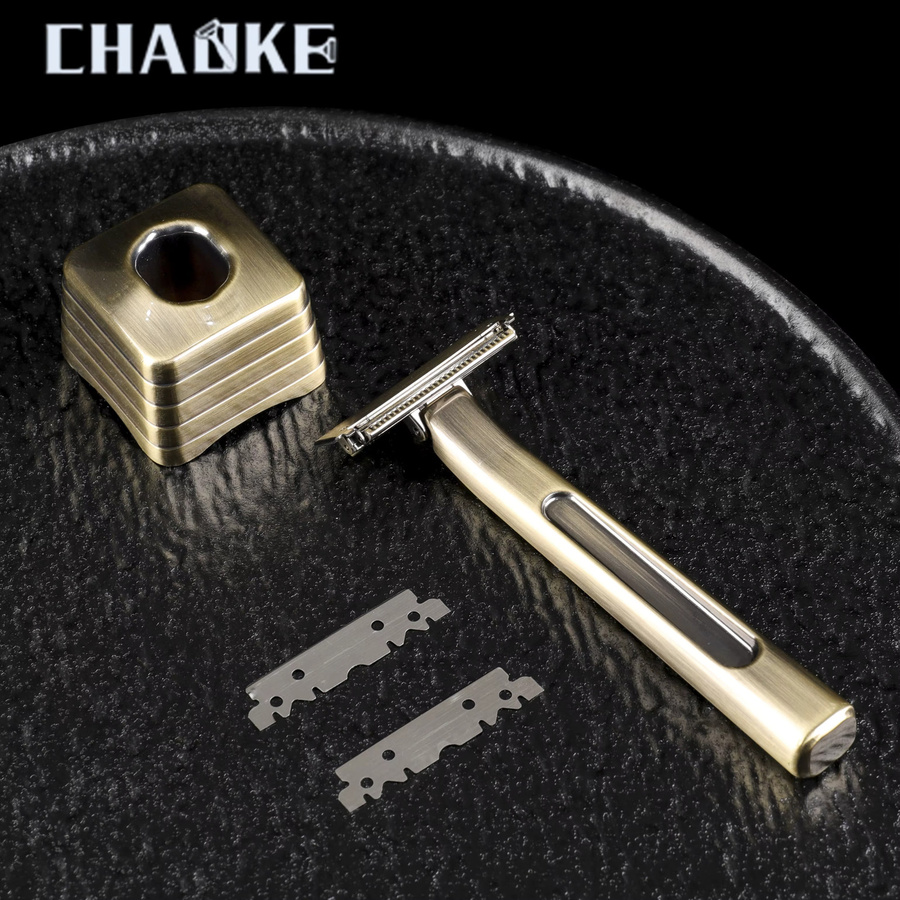 Chaoke Manueller Rasierer Vintage, Herren, Bronze - Bild 2