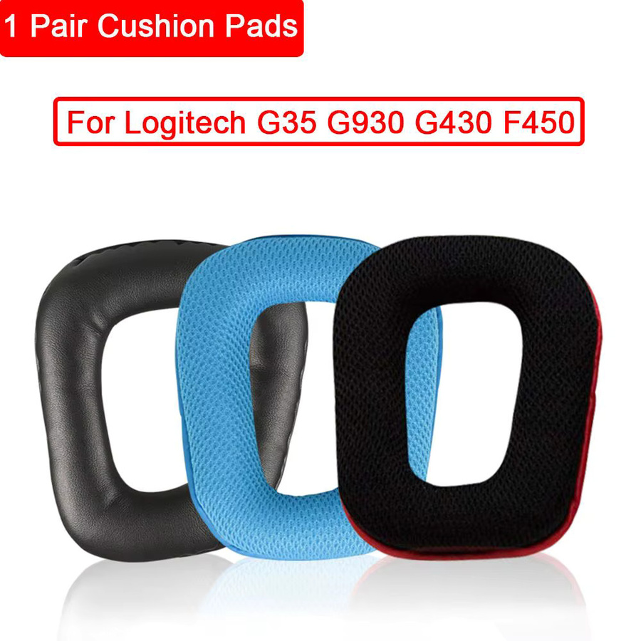 Ersatz-Ohrpolster und Kopfband-Schaumstoff für Logitech G35 G930 G430 F450 in Rot - Bild 2
