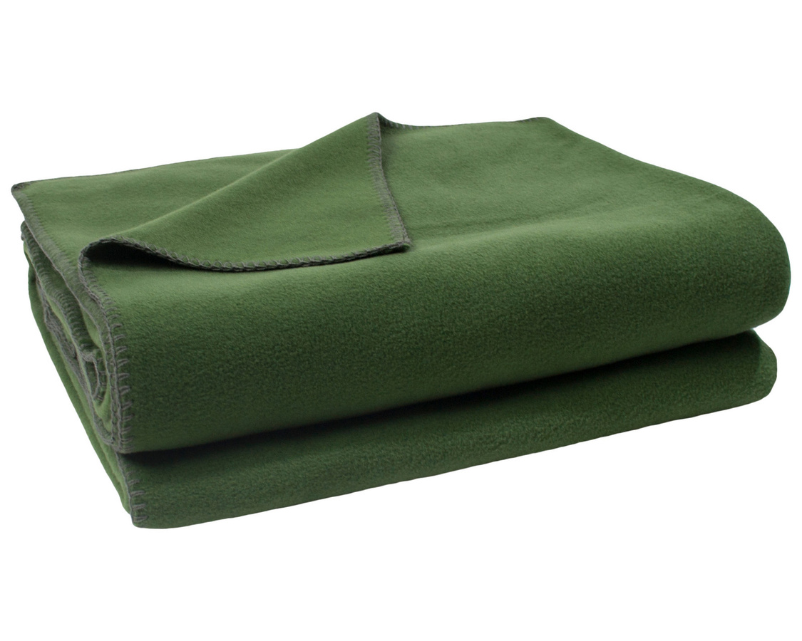 Zoeppritz Soft-Fleece Wohndecke in Schwarz und Grün, flauschig und Oeko-Tex Standard 100 zertifiziert - Bild 1