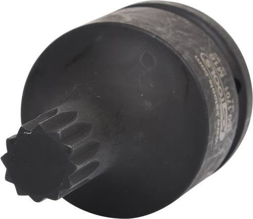 KS Tools 3/4 Zoll Kraft-Bit-Stecknuss für Vielzahn-Schrauben XZN kurz in Schwarz - Bild 1