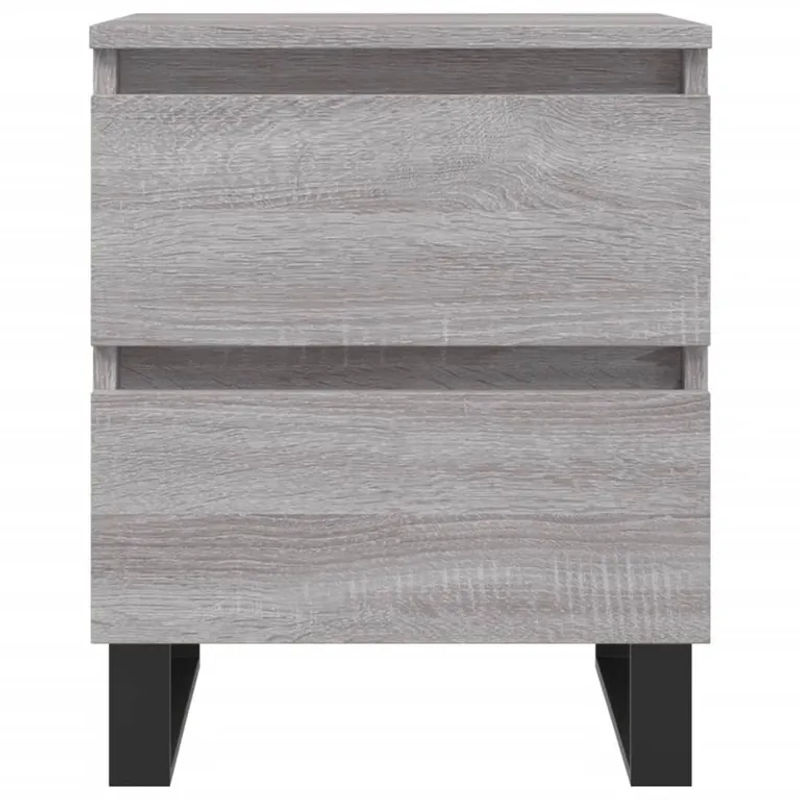 Vidaxl Nachttische Set aus 2 Stück in Grau Sonoma-Eiche, Modern, B/T/H: 40 x 35 x 50 cm - Bild 2