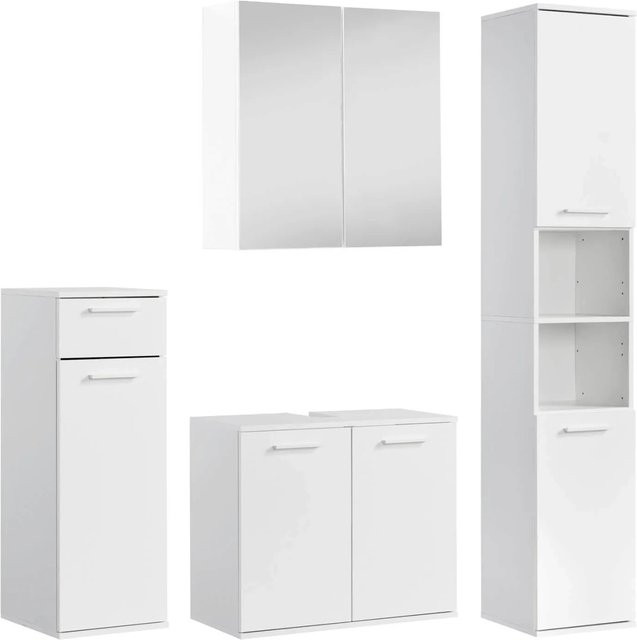 mokebo Badmöbel Set Der Steuermann 4-teilig in Weiß modern glänzend - Bild 1