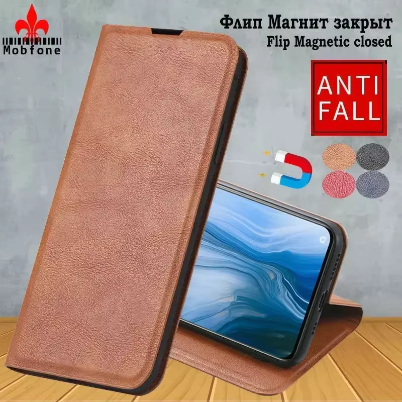 VIVO Retro Luxus Leder Hülle mit Magnet-Flip-Funktion für X200 Pro Mini X300 X100 X90 X80 in Rot und Braun - Bild 2