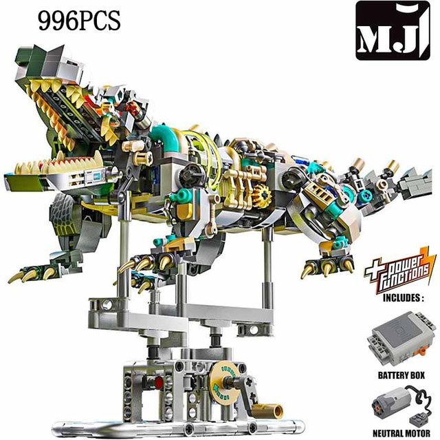 MJ BLOCK Krokodil-Bausteine, mechanisches Modell, 996 Teile - Bild 1