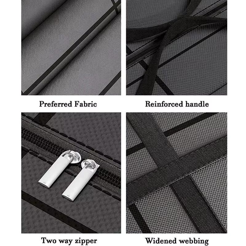 Staubdichte und feuchtigkeitsbeständige Aufbewahrungstasche aus schwarzem Verbundmaterial mit Reißverschluss - Bild 5