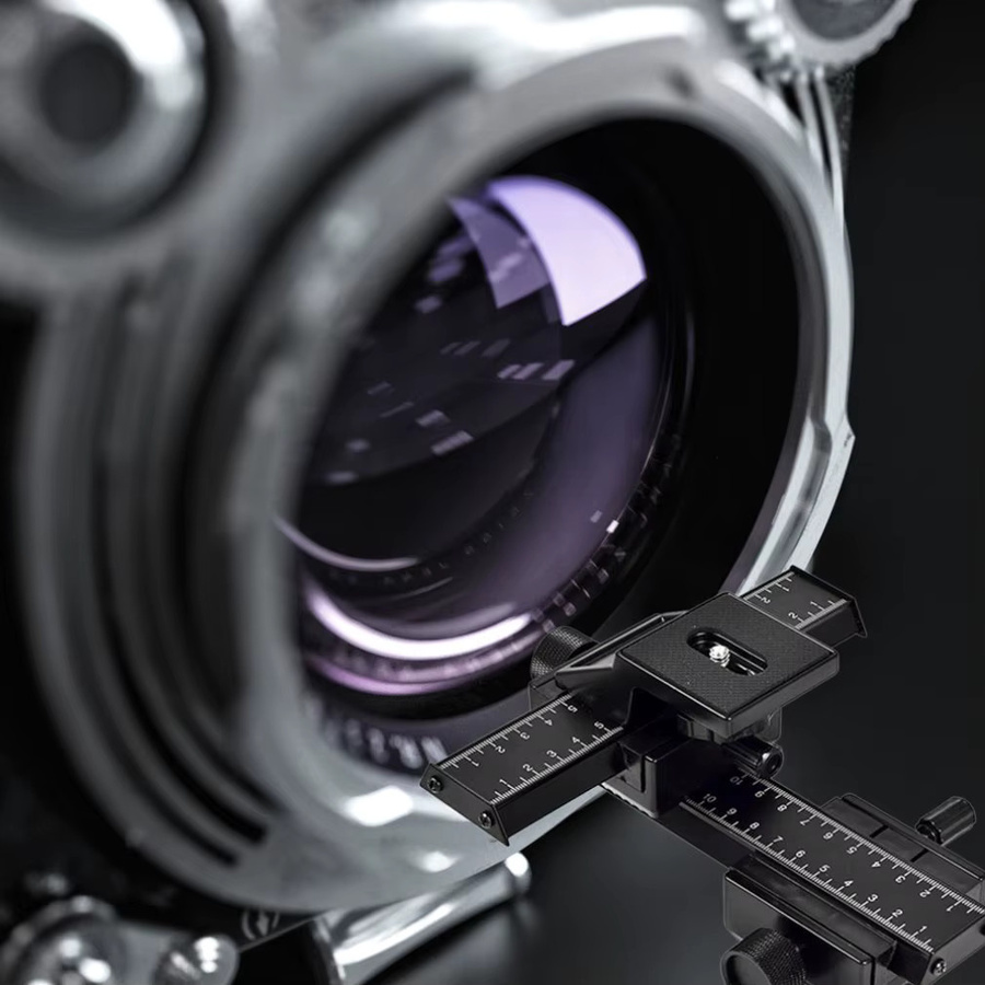 OEING 4-Wege-Makro-Fokusführungsschiene für digitale Spiegelreflexkameras in Schwarz mit 1/4-Zoll-Schraubgewinde aus Aluminium - Bild 5