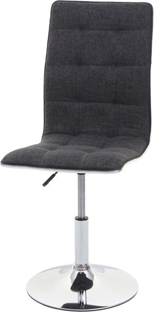 CHEFGASTRO Esszimmerstuhl Modern in Grau mit gestepptem Rautenmuster aus Stoff und Metall, B/T/H: 43 x 54 x 103 cm, Sitzhöhe: 41 cm - Bild 1