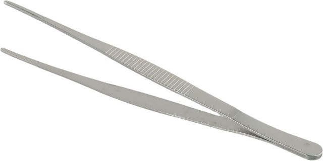Lebensmittelzange aus Edelstahl in Silber, gerade Pinzette für Küche und Restaurant, Länge: 18 cm - Bild 1