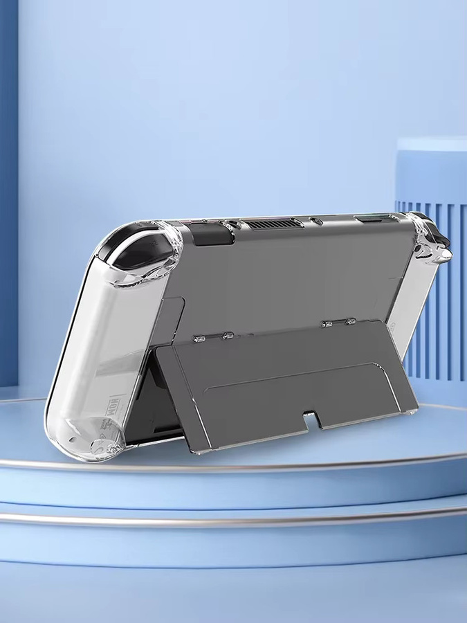DATA FROG Ganzkörper-Schutzhülle für Nintendo Switch OLED, transparente Hartschale Gaming-Zubehör - Bild 3