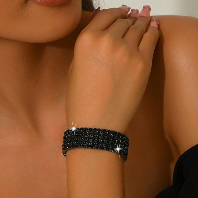 Winnerer Pop Armband, Kristall-Akzent, schwarz, Unisex - Bild 1