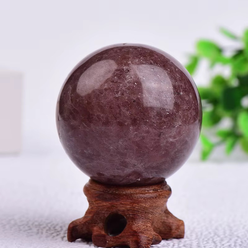 Harmonious Crystalloid Weiße Kristallkugel aus natürlichem Kristall, polierte Massagekugel für Reiki und zur Dekoration, Durchmesser: 25-30 mm - Bild 3