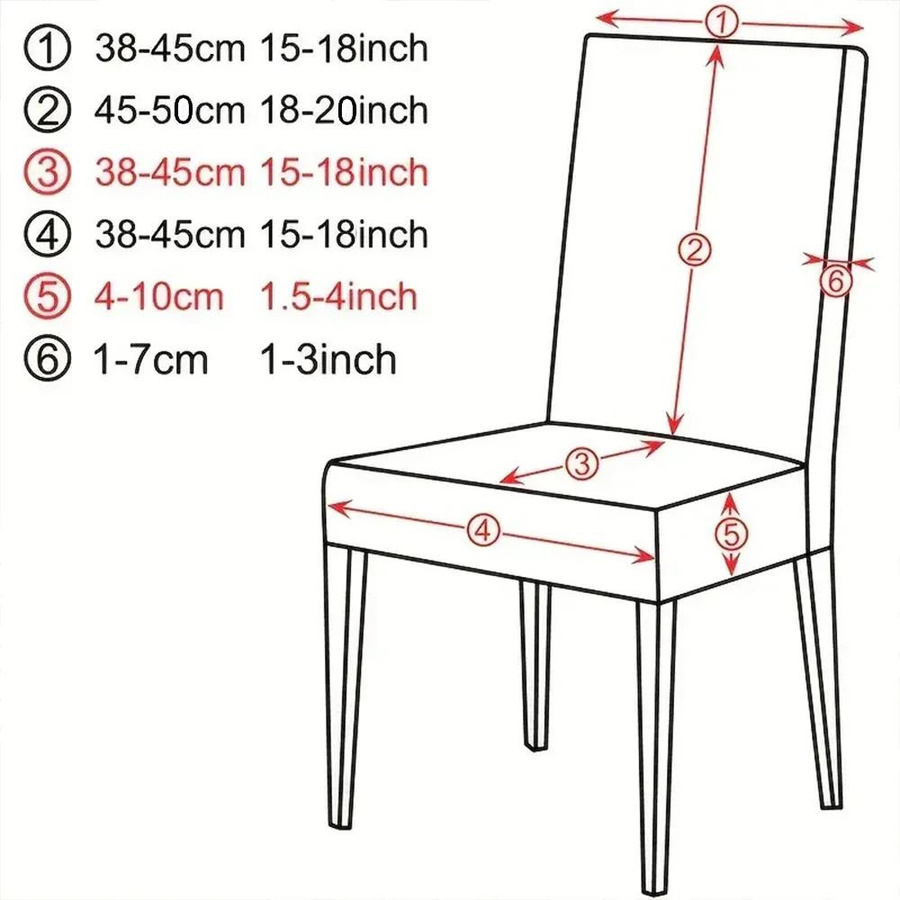 Yiran Furniture Stuhlbezug aus weichem Samt in Jacquard-Optik, einfarbig und elastisch für Esszimmerstühle - Bild 4
