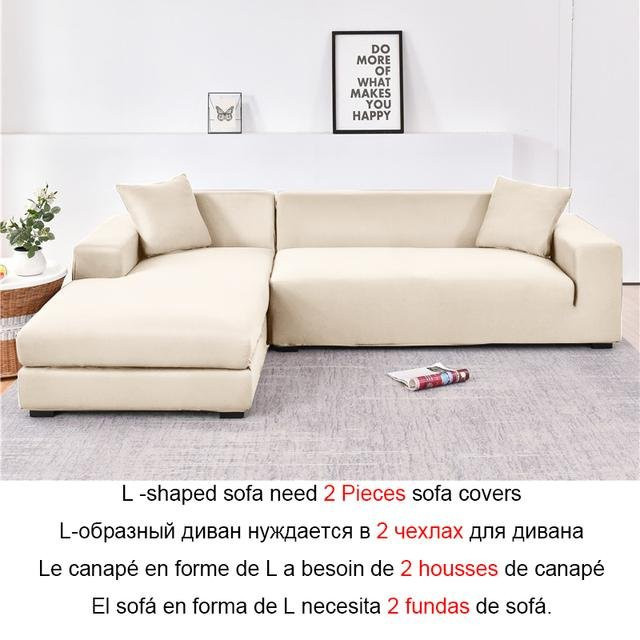 Wasserdichte und atmungsaktive Stretch Sofa Abdeckung von LEVIVEI in Elfenbein - Bild 1