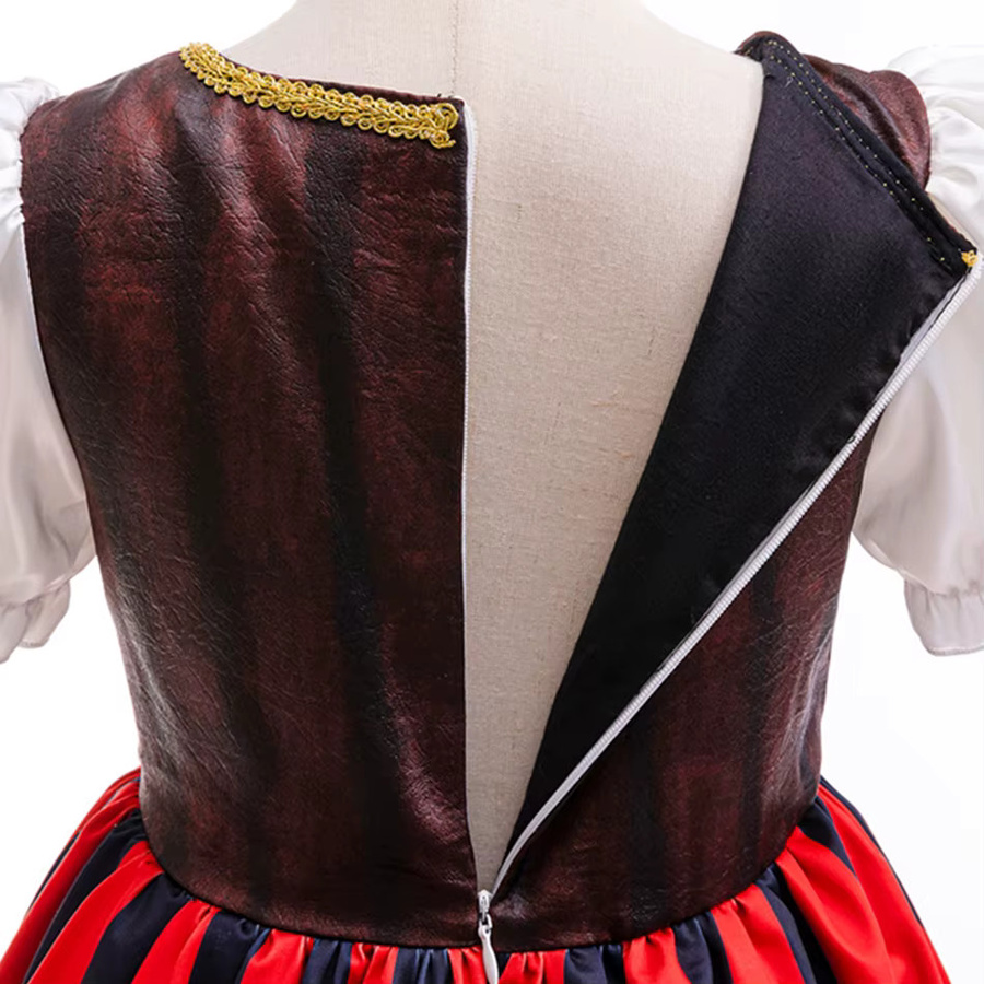ollobebe Piraten Kinder Cosplay Bühnenkostüm, Mädchen, Piraten, Bunt / Mehrfarbig - Bild 4