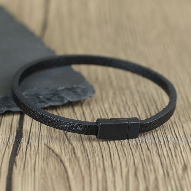 Armband Noter, PU-Leder, Schwarz, Herren - Bild 1