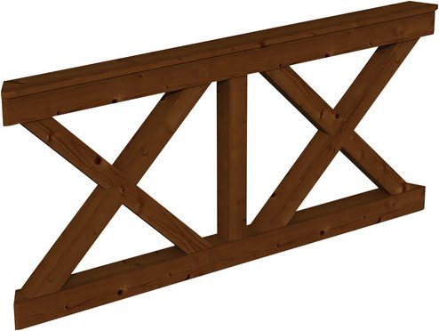 SKANHOLZ Brüstung Balkonverkleidung aus Holz in Braun, B: 180 cm, H: 84 cm - Bild 1