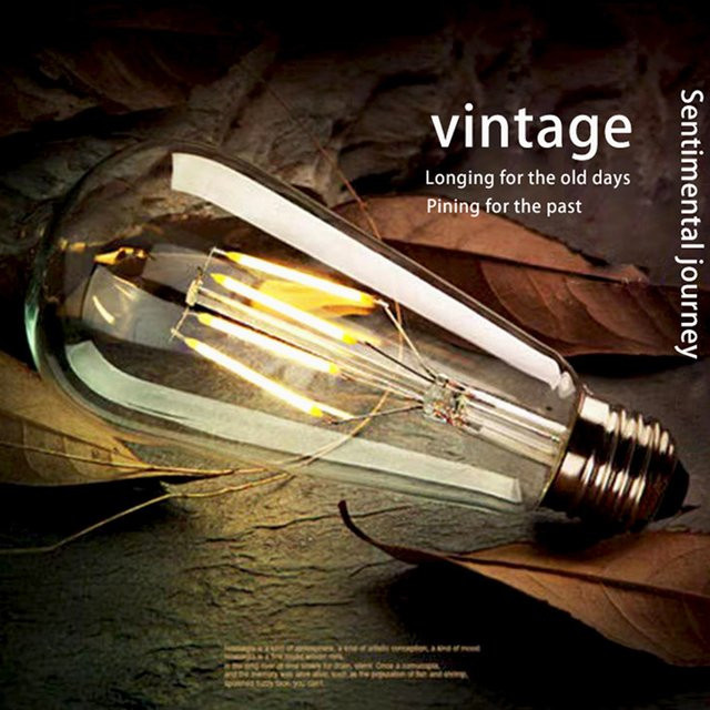 BrandRetro Edison-Glühbirne ST64 Vintage Filament-Glühlampe E27 220V Warmweiß Transparent - Bild 1