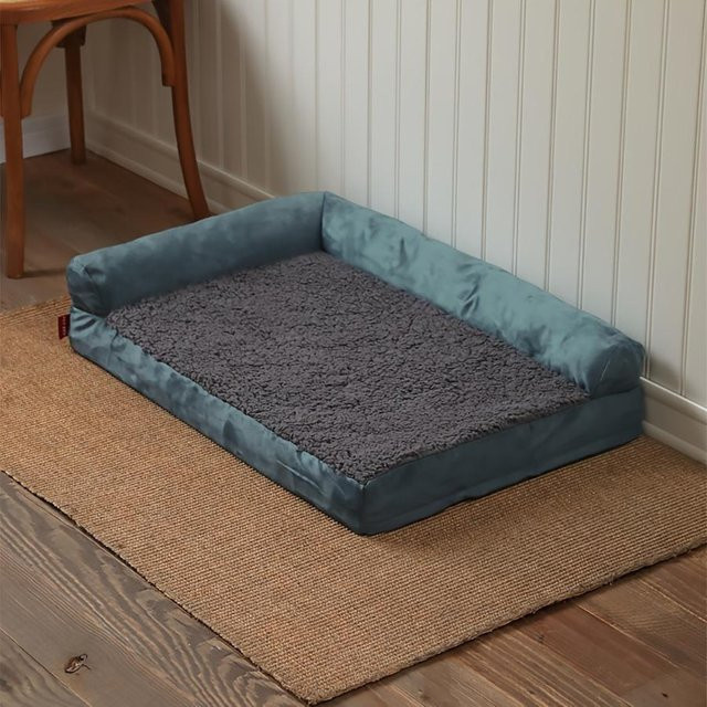 Warmes Hundeschlafbett aus weichem Fleece in Grau, abnehmbare Haustierdecke für kleine, mittelgroße und große Hunde, XL - Bild 1