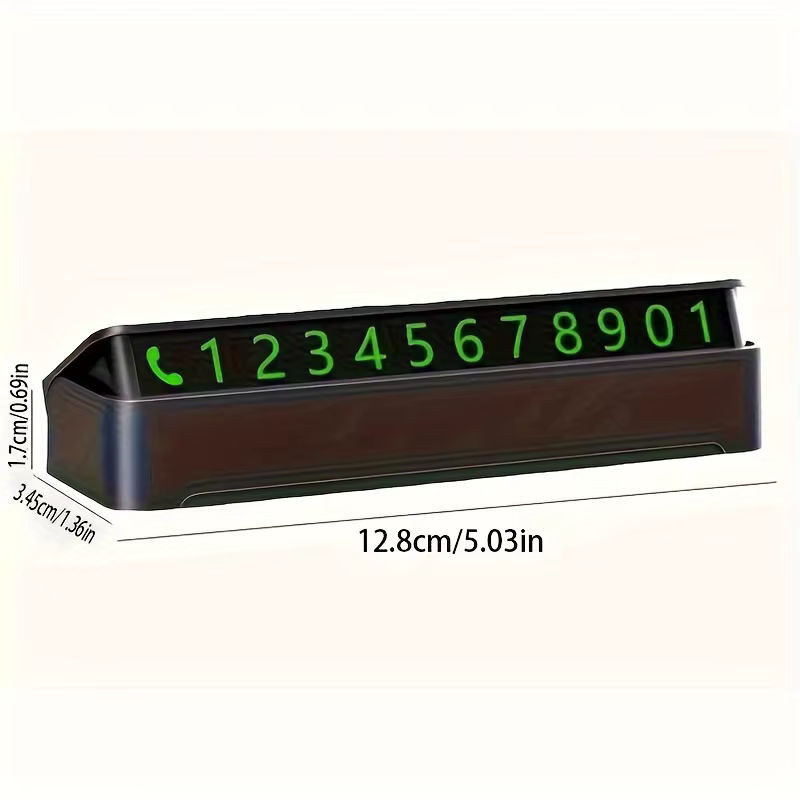 Temporäres Parkschild aus Metall mit beweglichem Nummernschild und Nachtlicht in Schwarz - Bild 1