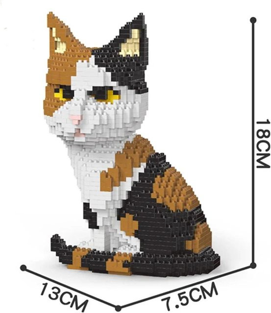 Linyi toy Katze Gebäude Bausteine Spielsets, Schwarz, Bunt / Mehrfarbig, Nicht für Kinder unter 3 Jahren - Bild 1