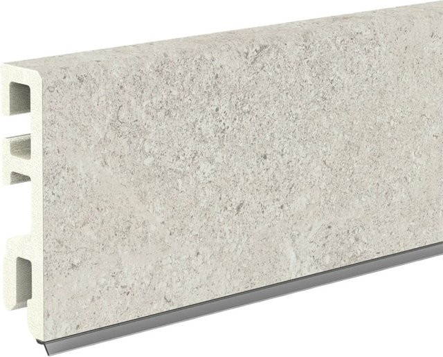 Döllken Hartschaumleiste USL60 Dekor Fliese Rom in Weiß, B/H/T: 60 mm x 14 mm x 2500 mm - Bild 1