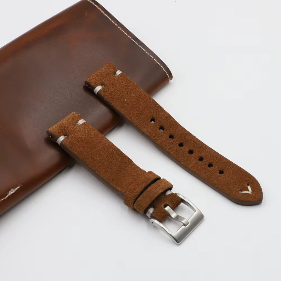 onthelevel Uhrenarmband Leder, Vintage, Schwarz, Unisex - Bild 1