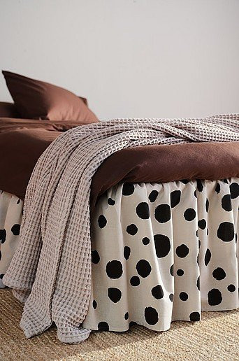 IKEA RIGMOR DOT Bettbehang Beige Baumwolle Breite: 45 cm - Bild 1