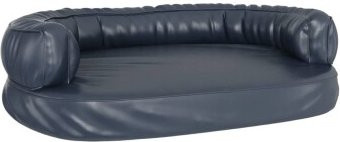 vidaXL Hundebett Ergonomisch aus Kunstleder in Blau mit rutschfester Unterseite B: 88 cm, T: 65 cm, H: 21 cm - Bild 1