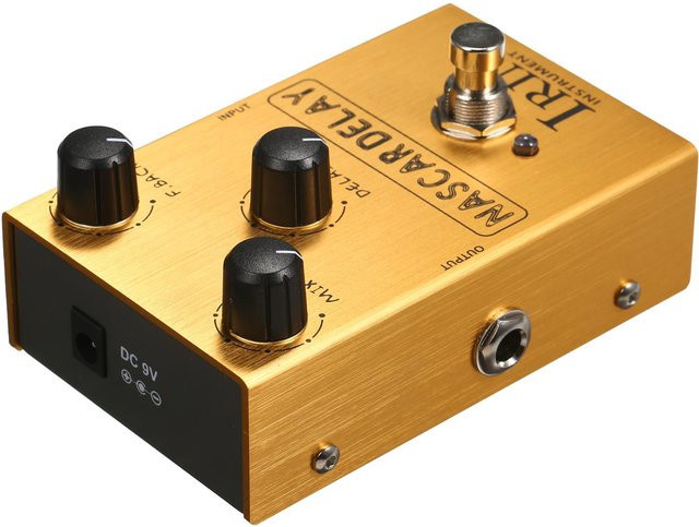 IRIN Delay Gitarreneffektpedal mit Mix, Feedback und Delay Reglern in NASCAR Gold für E-Gitarren - Bild 1