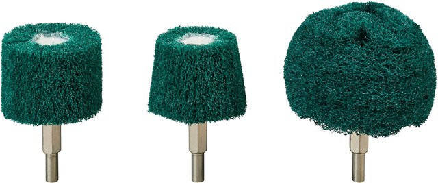 Parkside Polier-Set Vlies-Schleifer PVSG 3 A1 in Grün für Metall, 3er-Set - Bild 1