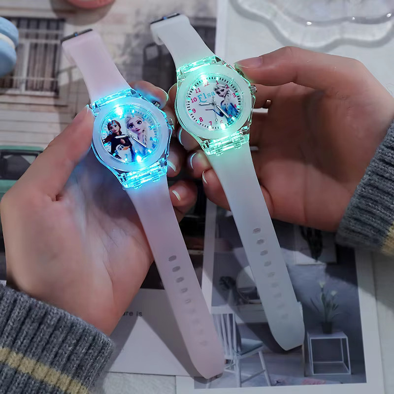 Disney Kinderuhr Frozen Elsa, Silikonarmband, Weiß, Mädchen - Bild 2