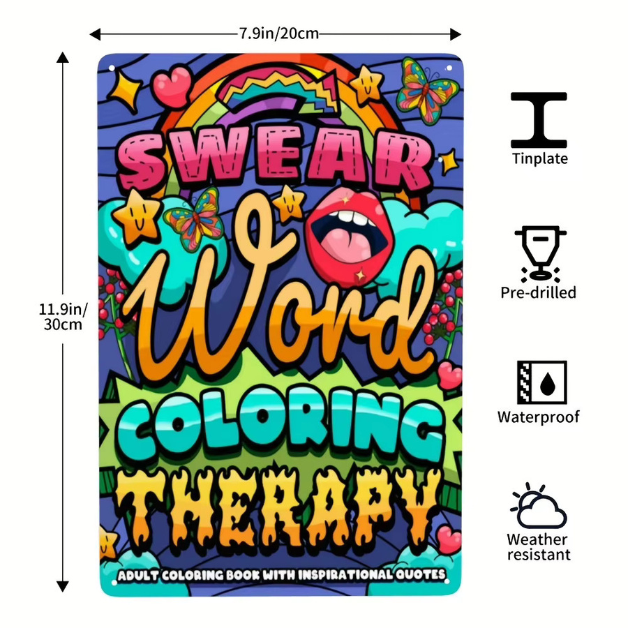 SWEAR Word Coloring Therapy Malbuch für Erwachsene mit inspirierenden Zitaten in Multicolour-Design - Bild 2